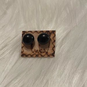 Black Stud Earrings